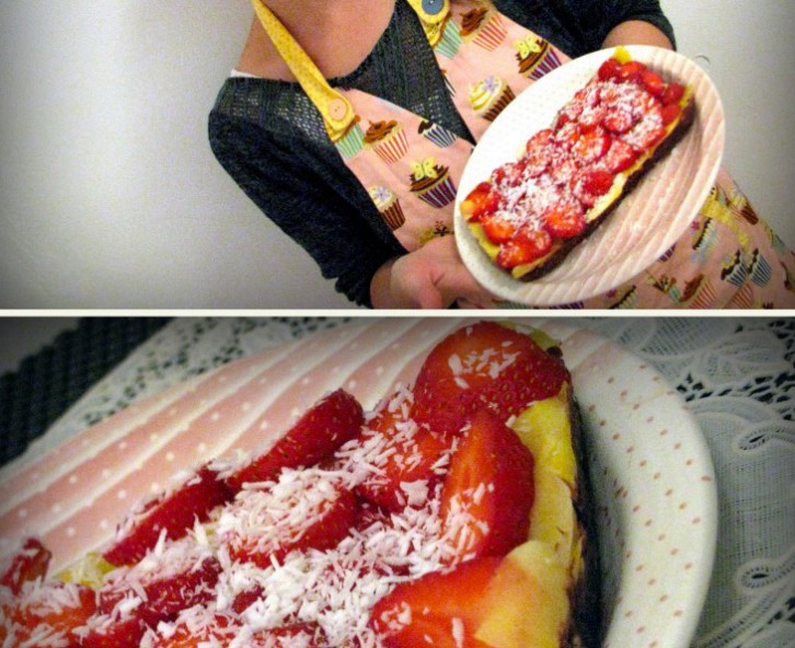 Réaliser une tarte avec une pâte crue aux fruits